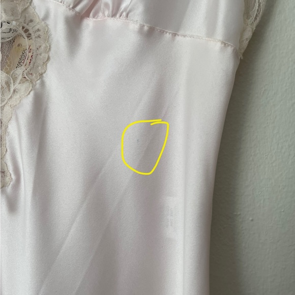 SOLD// Vintage Christian Dior Baby Pink Satin Lingerie Maxi Slip Dress - Picture 11 of 15